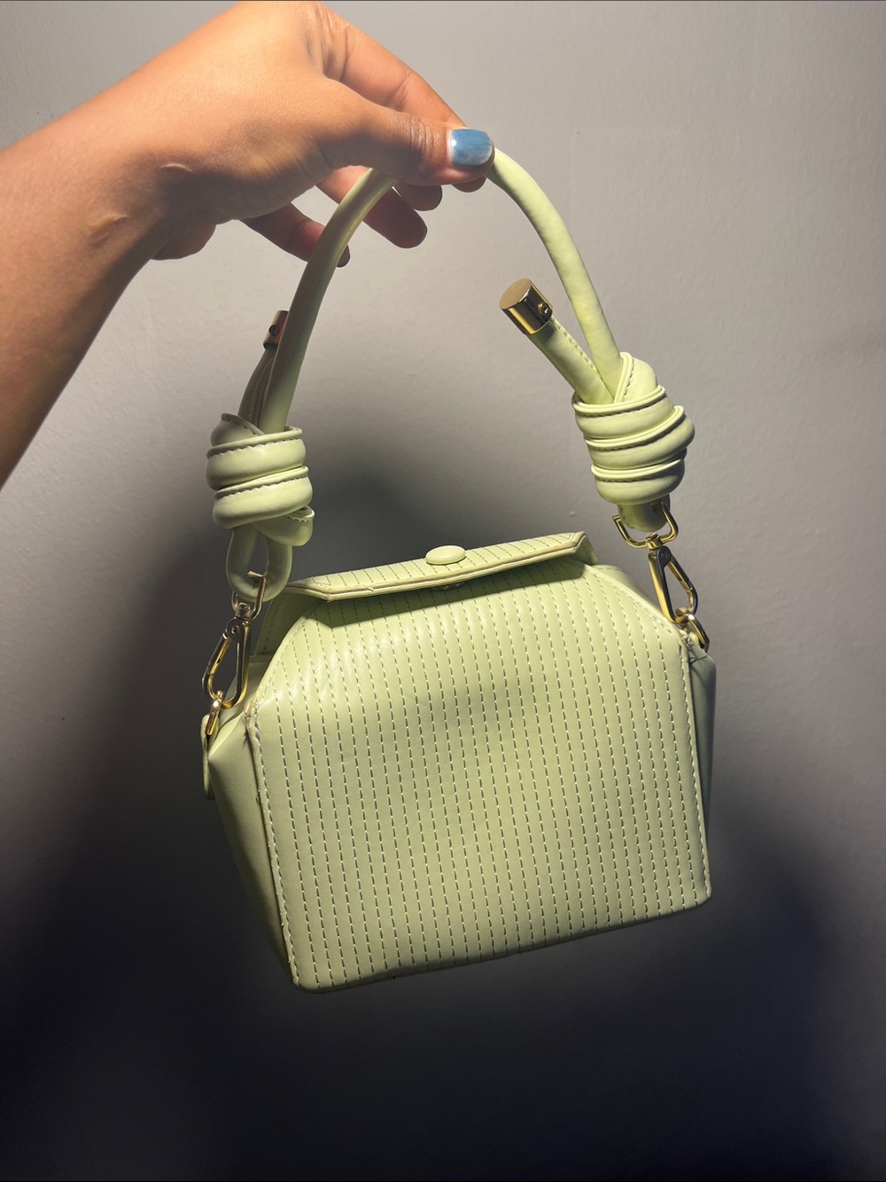 Contemporary Women’s sage Green Top-Handle Bag